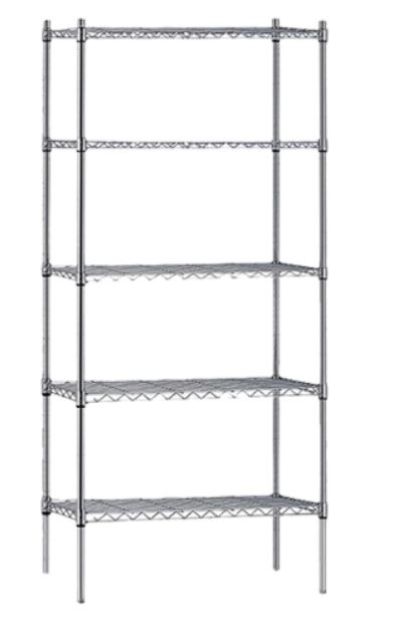 Atlas | 18487EPL5 | 5 Shelf Wire Shelving Kit - 1220mmX455mm