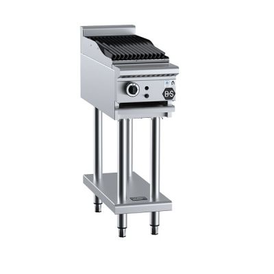 B+S Black CBR-3 Gas Char Broiler 300mm on Leg Stand