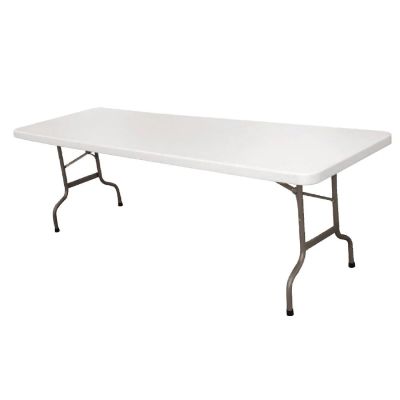 Bolero Centre Folding Table 8ft White CF375
