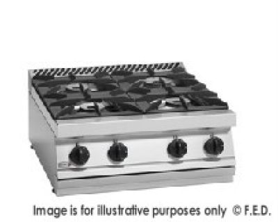 F.E.D. Fagor 700 series natural gas 4 burner SS boiling top CG7-40H