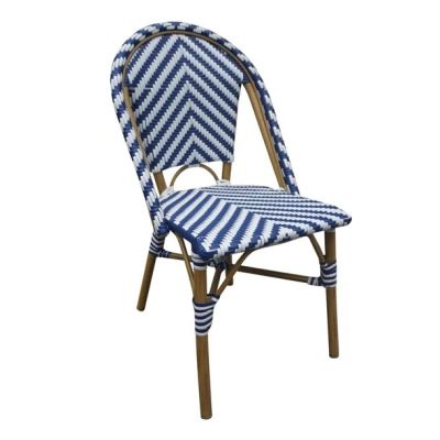 Bolero Parisian Style Wicker Side Chair Blue (Box 2) CH110
