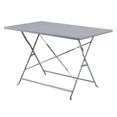 Bolero Pavement Style Folding Table Grey 1100mm x 700mm CH969