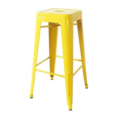 Bolero Bistro Yellow Steel High Stool (Pack 4)  CH999