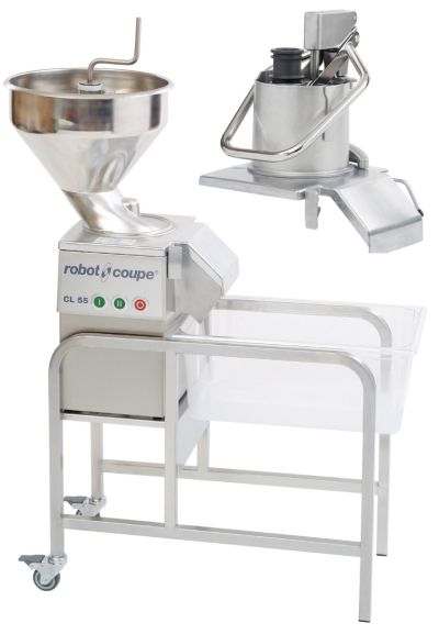 Robot Coupe CL55 - Vegetable Preparation Workstation includes trolley, 2 heads and 16 discs ( 3 Phase ) Veg Prep