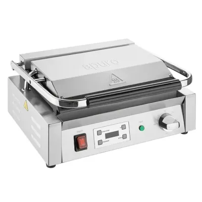 Apuro Large Contact Grill Flat Plates with Timer CU607-A