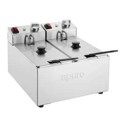 Apuro Twin Tank Fryer - 2x3Ltr - 2x2kW CU615-A