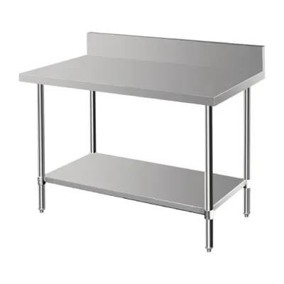 Vogue Premium Stainless Steel Table with Splashback 600mm DA337