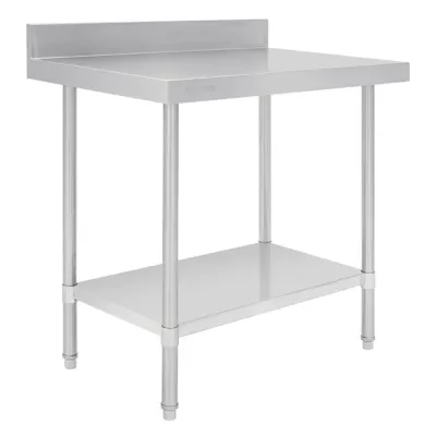 Vogue Premium Stainless Steel Table with Splashback 900mm DA338