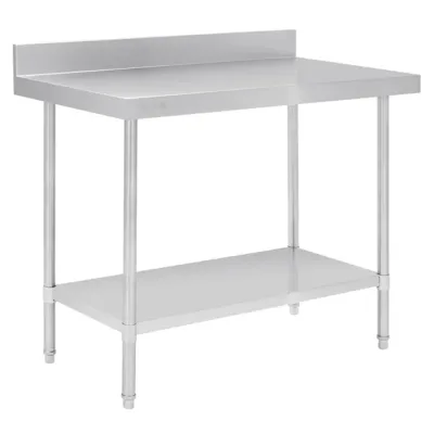 Vogue Premium Stainless Steel Table with Splashback 1200mm DA339