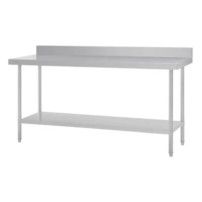 Vogue Premium Stainless Steel Table with Splashback 1500mm DA340