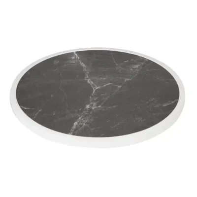 Bolero Fibre Glass Round Table Top Dark Granite Effect 580mm DL487