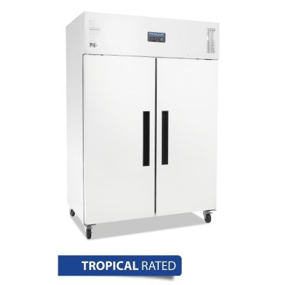 Polar G-Series 2 Door Upright Fridge White 1200Ltr DL898-A