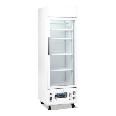 Polar G-Series Upright Display Fridge White 218Ltr DM075-A