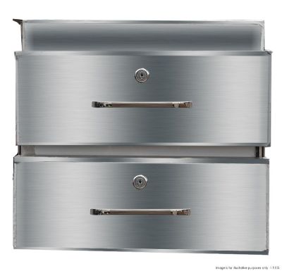 F.E.D. Modular systems DR-02/A Stainless Steel Double Drawer 480x503x410 