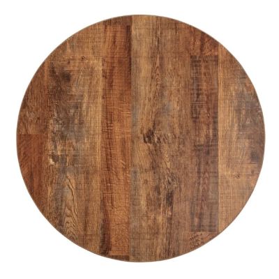 Bolero Pre-Drilled Round Table Top Urban Dark 600mm  DR822