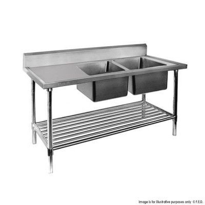 F.E.D. Modular systems DSB6-1800R/A Double Right Sink Bench with Pot Undershelf