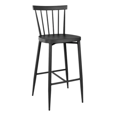 Bolero Windsor Aluminium Black High Stools (Pack of 2) DX688