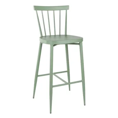 Bolero Windsor Aluminium Green High Stools (Pack of 2) DX689