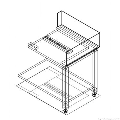 F.E.D. Fagor Stainless Steel Corner Bench w/ Introduction of Baskets by the Right Side E-90D