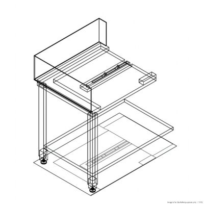 F.E.D. Fagor Stainless Steel Corner Bench w/ Introduction of Baskets by the Left Side E-90I