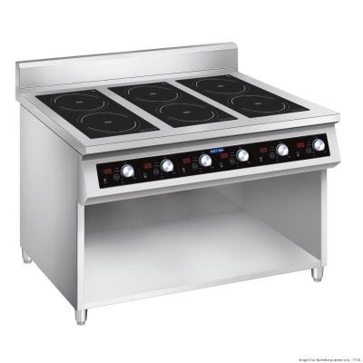 F.E.D Electmax-EIC7-1200P 700 Series Induction 6-Burner Cooker with Splashback 