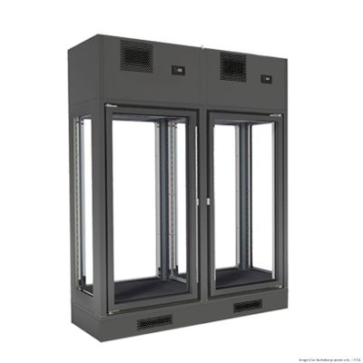 F.E.D. FWC-2602-2WB Fagor Dual Zone 2 Doors Black Wall-Mounted Wine Cellar