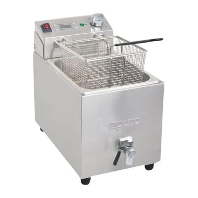 Apuro Single Tank Single Basket 8Ltr Countertop Fryer with Timer 2.9kW FC374-A