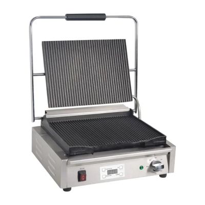 Apuro Large Contact Grill Ribbed Plates with Timer FC380-A