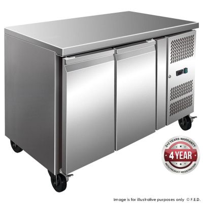 F.E.D. Temperate Thermaster FE2100TN S/S Two Door Bench Fridge 260L