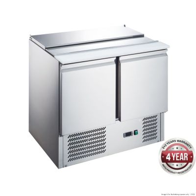 F.E.D. XGNS900S FED-X Two Door Salad Prep Fridge 
