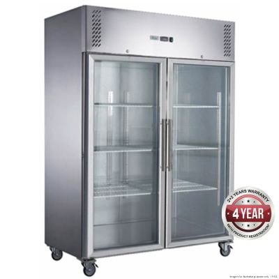 F.E.D. FED-X S/S Two Full Glass Door Upright Freezer - XURF1200G2V