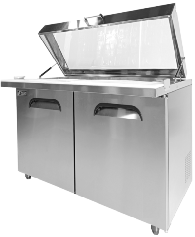 Megatop FMU-48GL Glass Lid Prep Table   