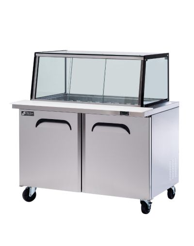 Fresh FMU-48GC – Glass Canopy Noodle Bar Salad 1227mm Wide 345L     