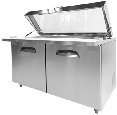 Megatop FMU-60GL Glass Lid Prep Table   