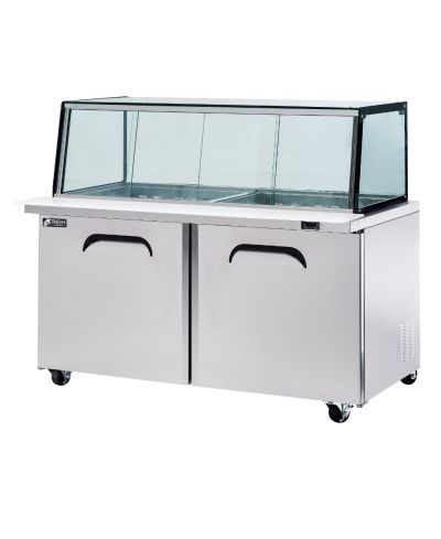  Fresh FMU-60GC – Glass Canopy Noodle Bar Salad 1533mm Wide 441L  