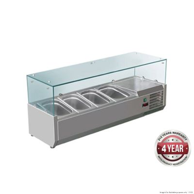 F.E.D. FED-X Flat Glass Salad Bench - XVRX1200/380