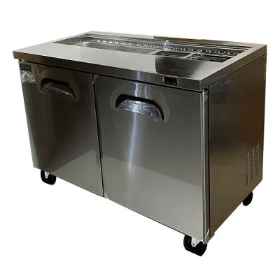 FRESH FST-48  2 DOOR SLIDE TOP PREP TABLE FRIDGE
