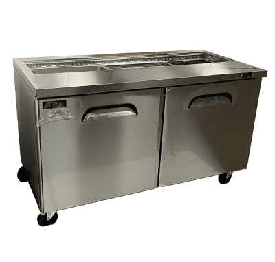 FRESH FST-60  2 DOOR SLIDE TOP PREP TABLE FRIDGE 