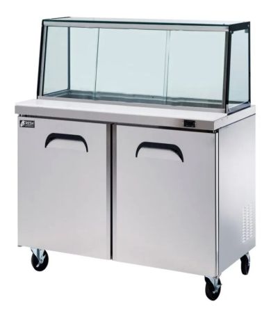 FRESH FSU-48GC GLASS CANOPY SALAD & NOODLE BAR FRIDGE 2 DOORS