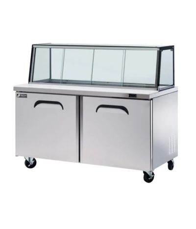 FRESH FSU-60GC GLASS CANOPY SALAD & NOODLE BAR FRIDGE 2 DOORS 