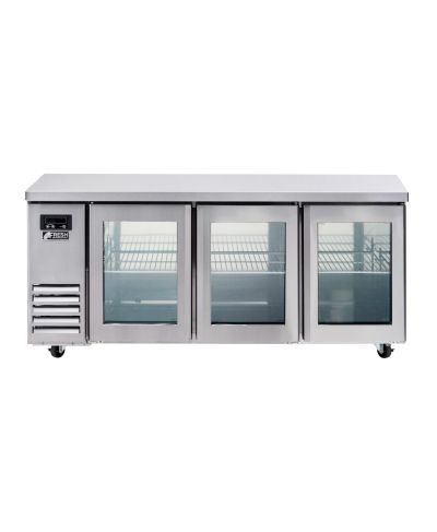  Fresh FT-1800RG – Glass Three Door Underbench Fridge 1800mm Wide  