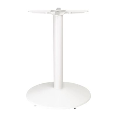 Bolero Cast Iron Round Table Base White FT029