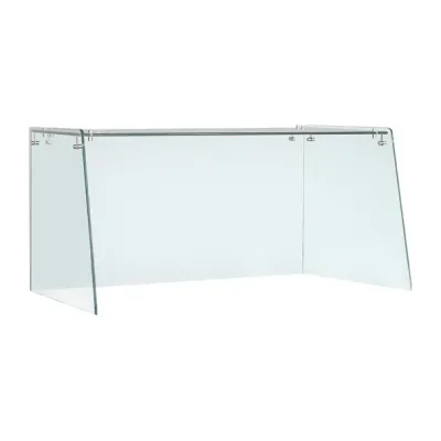 Polar Straight Glass Sneeze Guard Assembly for 2 Door Counter FT367