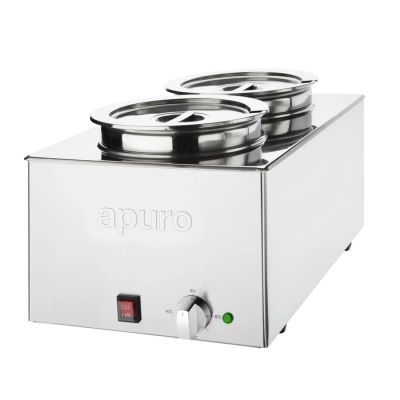 Apuro Bain Marie with Round Pots 2x 5.2Ltr FT695-A