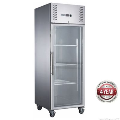 F.E.D. FED-X S/S Full Glass Door Upright Fridge - XURC600G1V