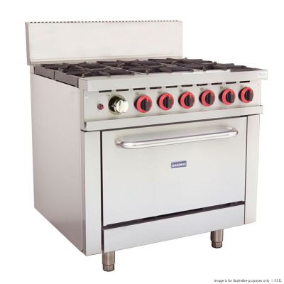 F.E.D Gasmax 6 Burner With Oven Flame Failure GBS6TSLPG