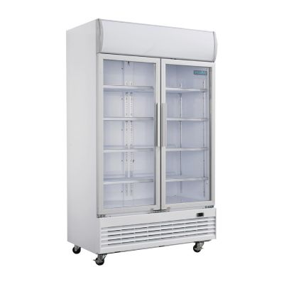 Polar G-Series Hinged Door Upright Display Cooler with Light Box 950Ltr GE580-A