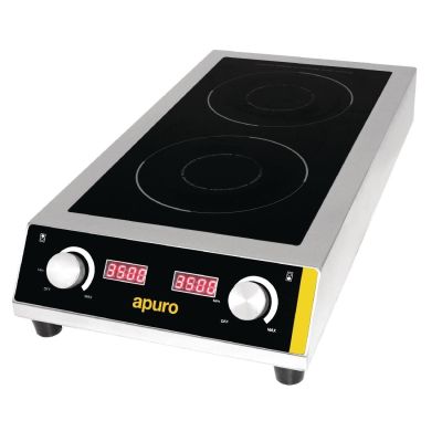 Apuro Heavy Duty Double Induction Cooktop 7kW GF239-A