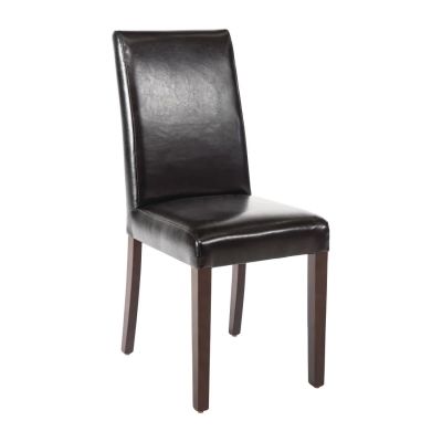 Bolero Faux Leather Dining Chairs Black (Pack of 2) GF954