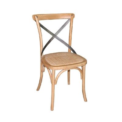 Bolero Natural Wooden Dining Chairs with Backrest (Pack of 2) - GG656
